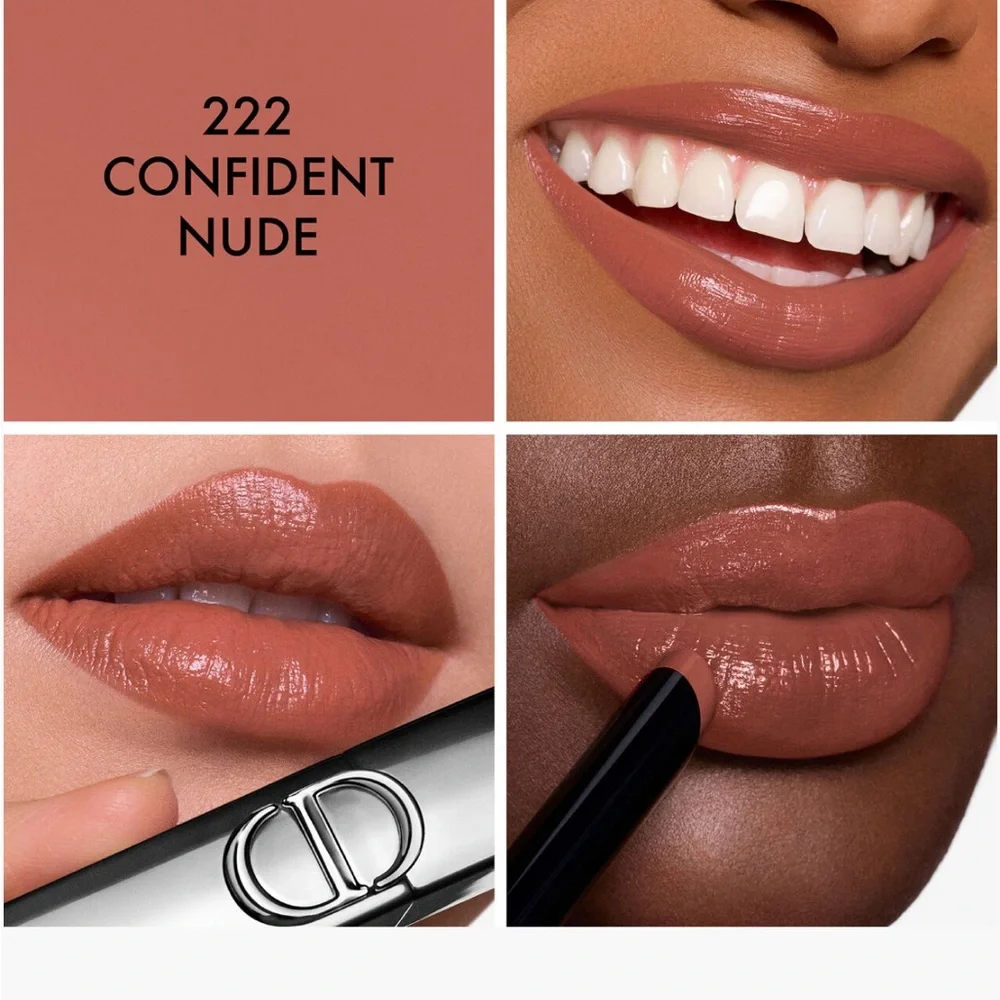 Dior Rouge Dior On Stage Lipstick #222 Confident Nude - Picture 2 of 5